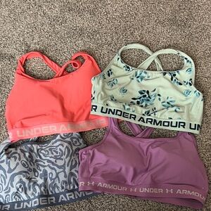 Under Armour Bra Collection - Coral, Mint, Purple, Gray